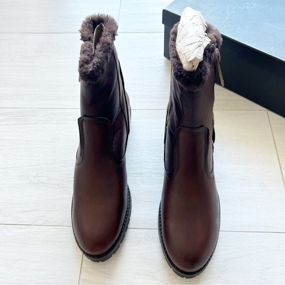 NEW Everybody by BZ Moda Polaris Brown Leather Faux Fur Lined Boots - Picture 6 of 15